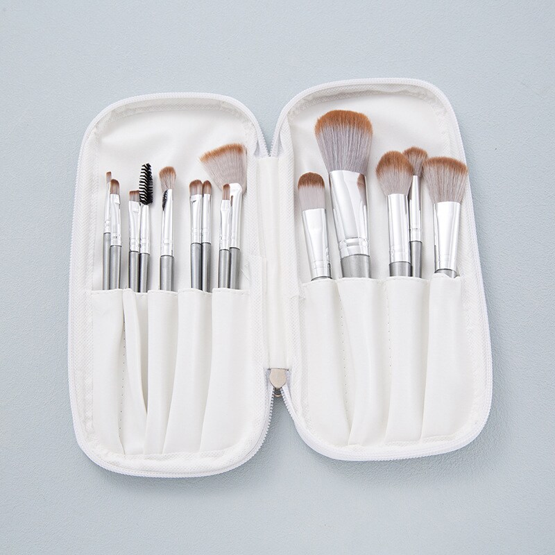 1 Set Unisex Makeup Brush With A White Makeup Bag h5 